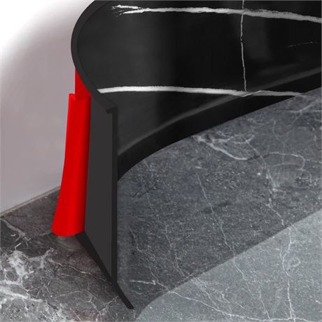 Flexible Baseboard Molding Trim 4 Inch Self-Adhesive Vinyl Wall Base Peel and