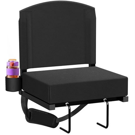 Stadium Seats with Back Support, New Portable Seat for Bleachers Hold up