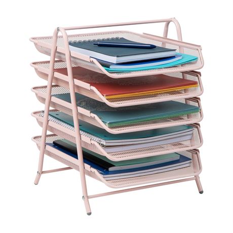 Mind Reader 5-Tier Paper Tray, Desktop Organizer, File Storage, Workspace,