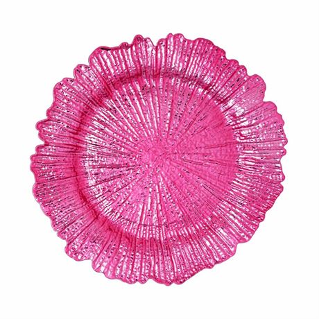 Simply Elegant Coral Reef Plastic Charger Plate | Service Plate for Parties,