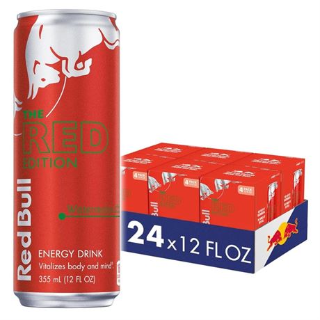 Red Bull Red Edition Energy Drink, Watermelon, with 114mg Caffeine plus Taurine