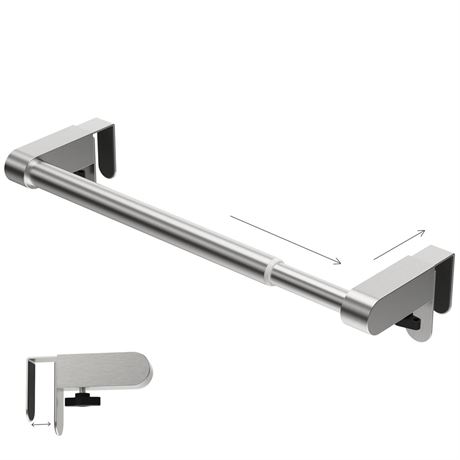 VEHHE Retractable Kitchen Towel Holder, Hand Screwed Telescopic Over The Door