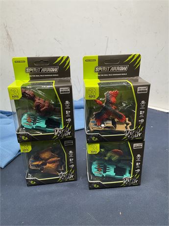 DINOBROS Dinosaur Toy Pull Back Cars 4 Pack Dino Toys for 3 Year Old Boys Girls