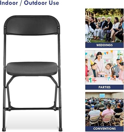 4 pack black folding chair