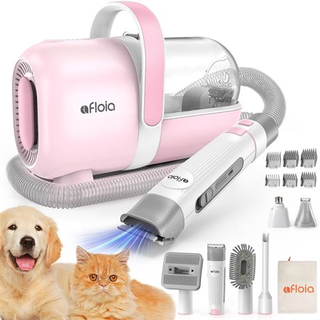 Afloia 6-in-1 Dog Grooming Kit, Pet Grooming Vacuum for Shedding, Dog Hair