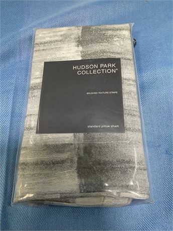 Hudson Park Collection Brushed Texture Stripe Standard Sham cover - Exclusive