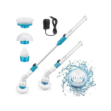 Electric Spinning Scrubber Brush - Automatic Shower & Tub Cleaner, Long Handle