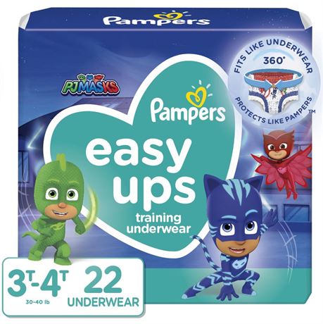 Pampers Easy Ups PJ Masks Training Pants Boys Size 3T/4T 22 Count (Select for