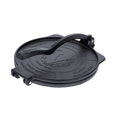 Victoria 10-Inch Commercial Grade Cast Iron Tortilla Press, Made from Super