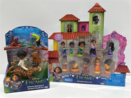 Disney Encanto Mi Familia 12 Mini Figure Set & Antonio Madrigal & Animal