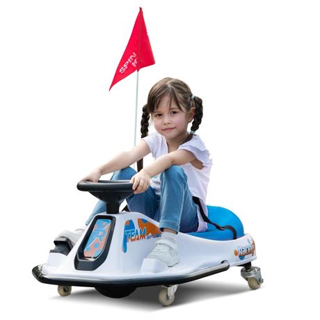 TOBBI Ride on Drift Car,24V Electric Go Kart for Kids 6-12 Years,Battery