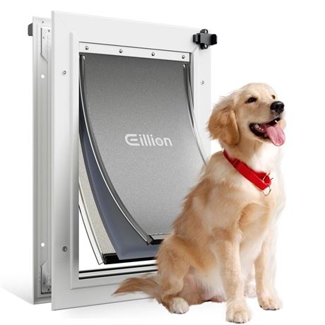 Eillion Dog Door for Door, 3 Flaps Doggie Door with Insulation for Interior and