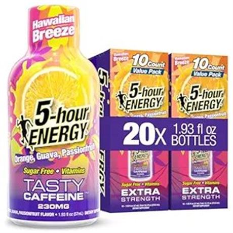 5-hour ENERGY HAWAIIAN BREEZE Flavor, 12 Count, 1.93 Fl Oz Energy Shot, Extra