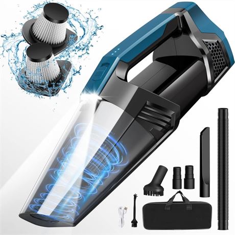 Handheld Vacuum Cordless Car Vacuum with LED Light and Upright Bags, 9000PA