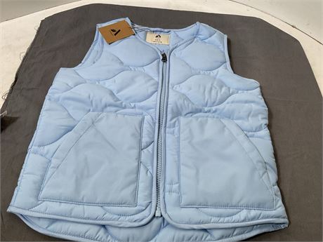 Meikulo  Zip Up Puffer Vest Kids Stand Collar Quilted Gilet Sleeveless Jackets