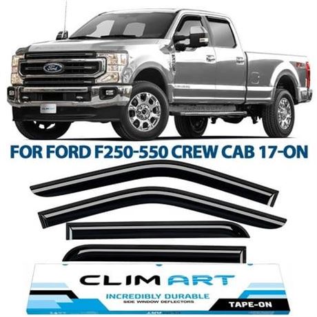 CLIM ART Incredibly Durable Rain Guards for Ford F250 to F550 Super Duty