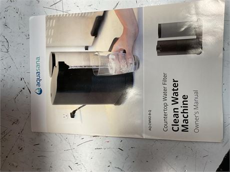 Aquasana AQ-CWM2-B-Q. Countertop Water Filter Clean Water Machine Water Filter