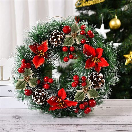 Christmas Wreaths for Front Door Xmas Art Decorations Thanksgiving Day Indoor