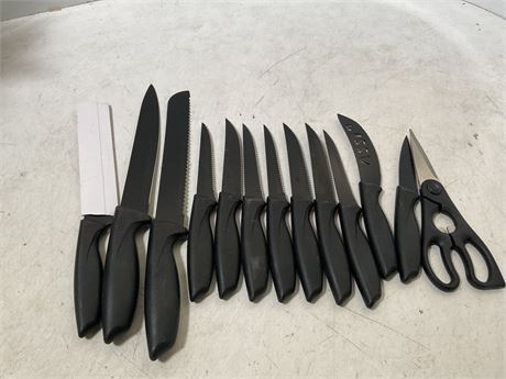 Knife Set, Kitchen Knives Set with , Stainless Steel Sharp Knives Sets of Chef