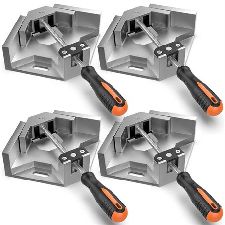 OFFSITE Right Angle Clamp, Housolution [4 PACK] Single Handle 90° Aluminum Alloy