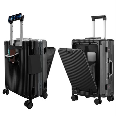 20 inch Airline Approved Carry on Luggage with Spinner Wheels,Built-In TSA