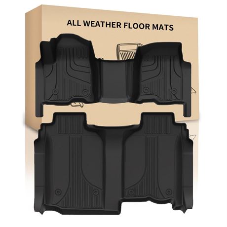 Floor Mats for 2020-2024 Chevy Silverado/GMC Sierra 1500/2500HD/3500HD Crew Cab