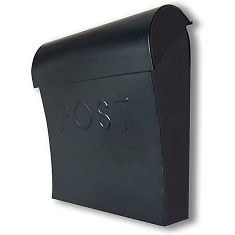 NACH Vicki Black Mailbox  Wall Mount Mailboxes for Outside  Weather Resistant