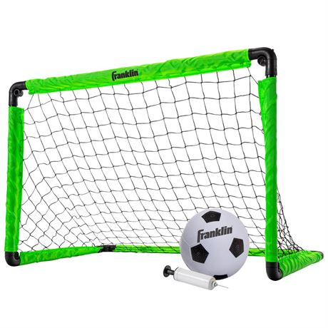 Franklin Sports Kids Mini Soccer Goal Set with Youth Ball + Pump - Green - Mini