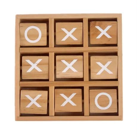 Wooden Board Games Set Wooden Tic Tac Toe