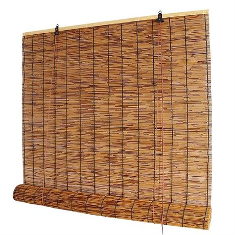 Outdoor Reed Roller Blinds, Retro Bamboo Roller Blinds, Anti-UV and Waterproof,