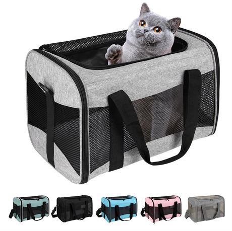 Cat Carrying Case - Pet Carrier Airline Approved, Protable and Breathable Pet