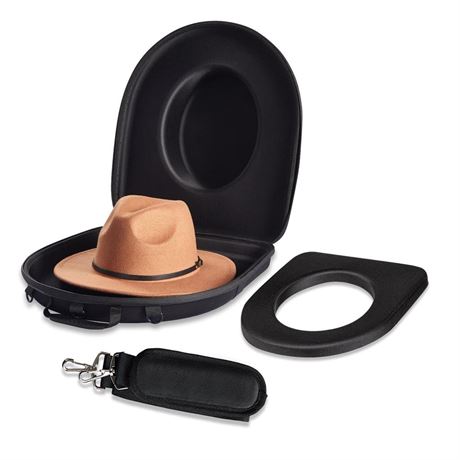 MOSLA Hat Box Travel Fedora Case Universal Size Hat Carrier,Sleek Hat Storage