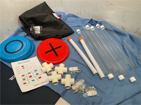 Giant Tic Tac Toe Game, Premium Portable PVC Framed Yard Toss Game, Large