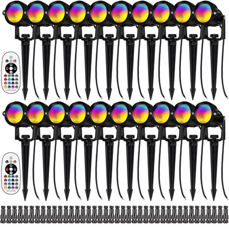 12W RGB Color Changing Landscape Lights Low Voltage LED Landscape Lighting