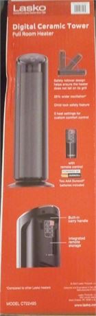 Lasko Ceramic Tower Heater with Remote Control CT22495