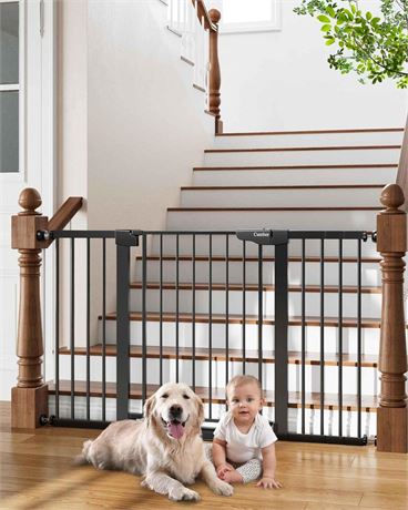 Cumbor 29.7-54.2" Wide Baby Gate for Stairs, Mom's Choice Awards Winner-Self