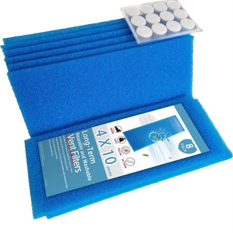 Vent Filter Reusable, Vent Cover Air Filters Washable, 4"X10" Floor Vent