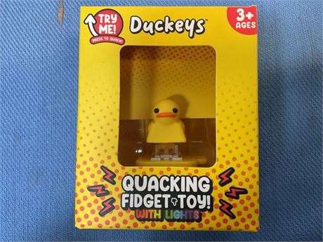 Duckeys Quacking Fidget Toy with Lights, Multicolor