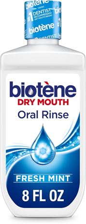 Biotene Dry Mouth Oral Rinse Fresh Mint 8 oz/ 3 bottles