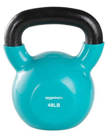 Amazon Basics Vinyl Kettlebell 40 Pounds