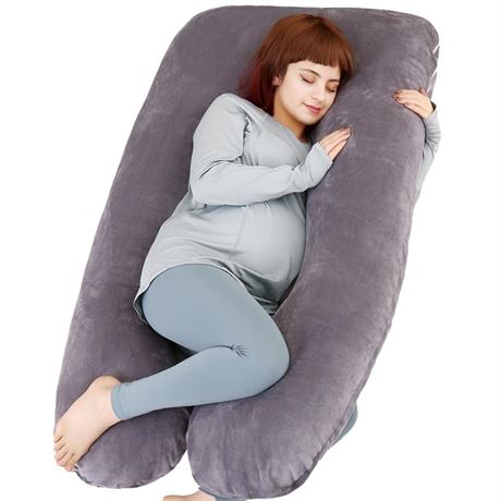 Pregnancy Pillow, U Shaped Full Body Pillow for Maternity Support, Sleeping