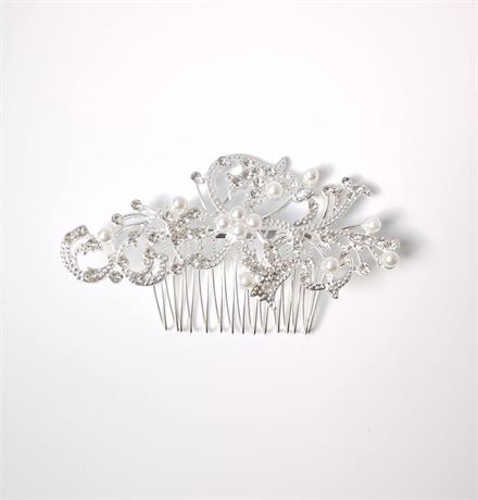 Hair Comb Rhinestones Pearl Side Combs Crystal Bridal Hair Piece Accessories C