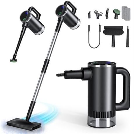 11-in-1 Steam Mop - Detachable Handheld Steam Cleaner with 380mL Tank, 260℉