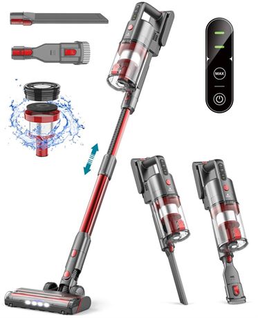 Cordless Vacuum Cleaner for Home, Powerful Lightweight Stick Vacuum with 1200ML