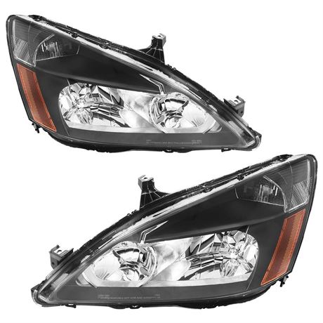 AUTOSAVER88 Headlight Assembly Compatible with 2003 2004 2005 2006 2007 Accord