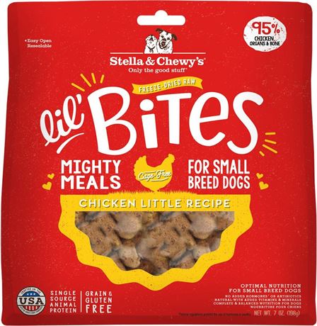 Stella & Chewy's Lil' Bites Chicken Little Recipe Freeze Dried Raw Small Breed