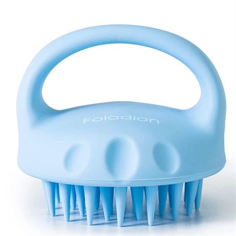 Foladion Silicone Manual Scalp Massager Exfoliator Waterproof Head Scrubber