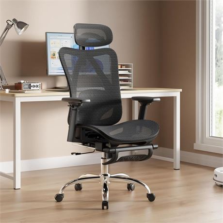 Ergonomic Office Chair, Mesh Office Chair with Adjustable Lumbar Support, SGS