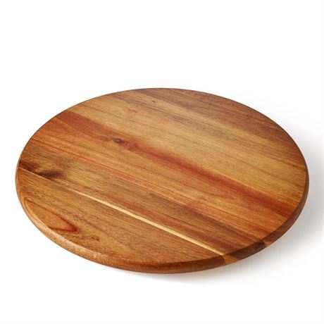 Acacia Wood Lazy Susan, Wood Turntable Tray Cabinet Organizer,14" 14"-wood