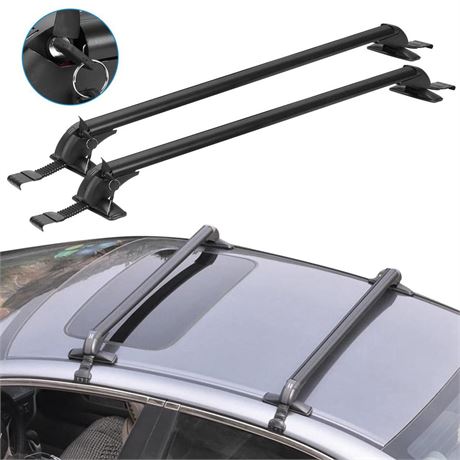 Universal Roof Rack Crossbars, 43" Aluminum Crossbars with Anti-Theft Lock